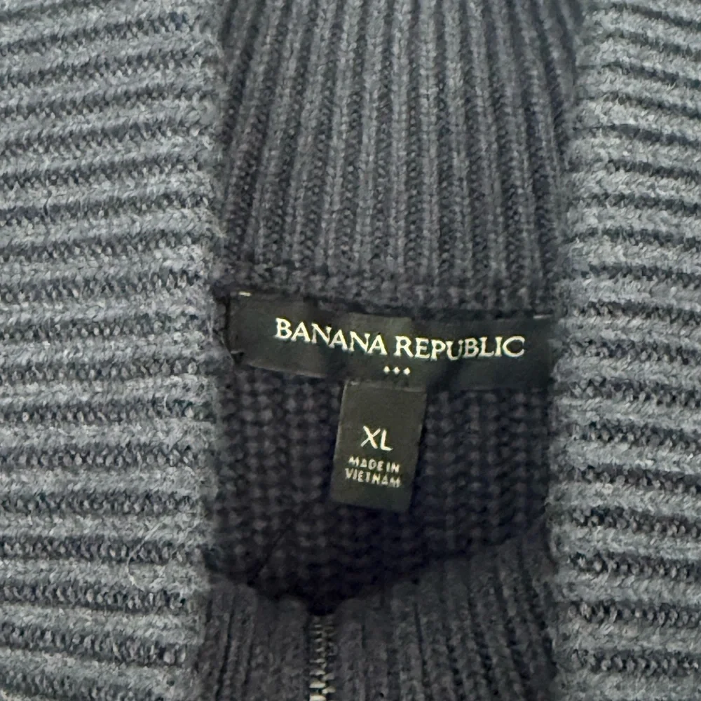 NWT Banana Republic Men's Half-Zip Sweater - Dark Navy